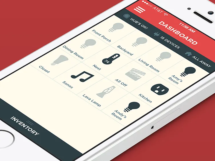 Mockup of the Revolv mobile app