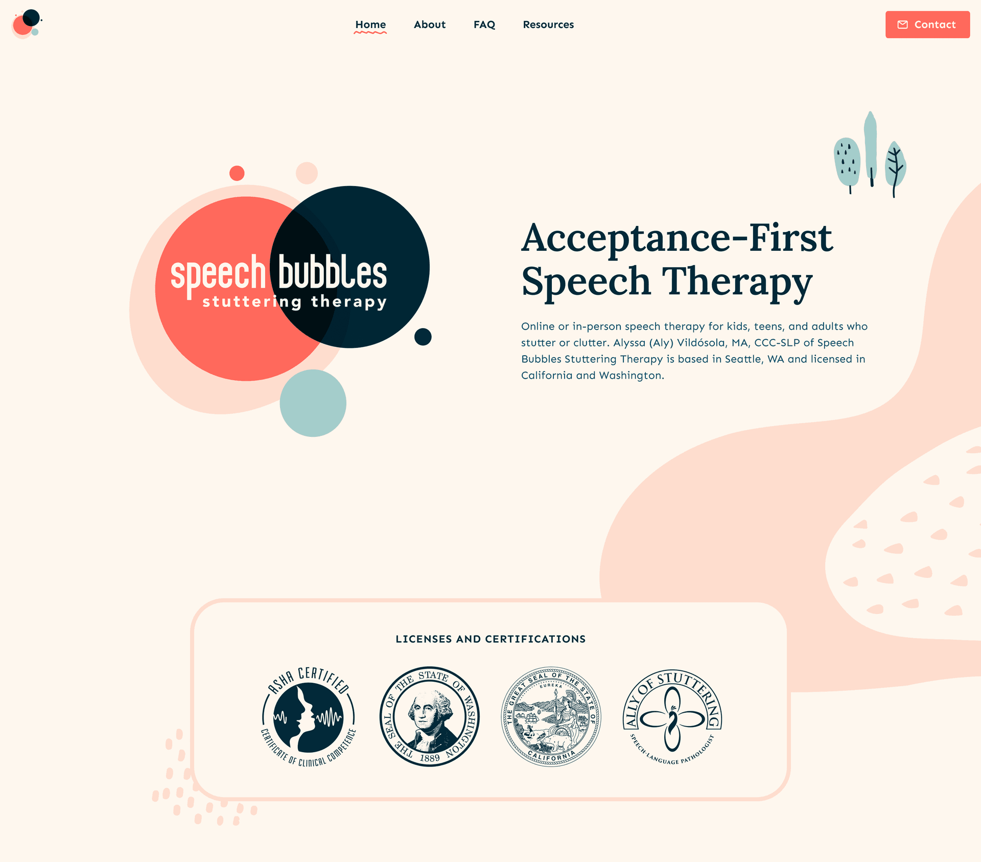 Screenshot of the SpeechBubbles website