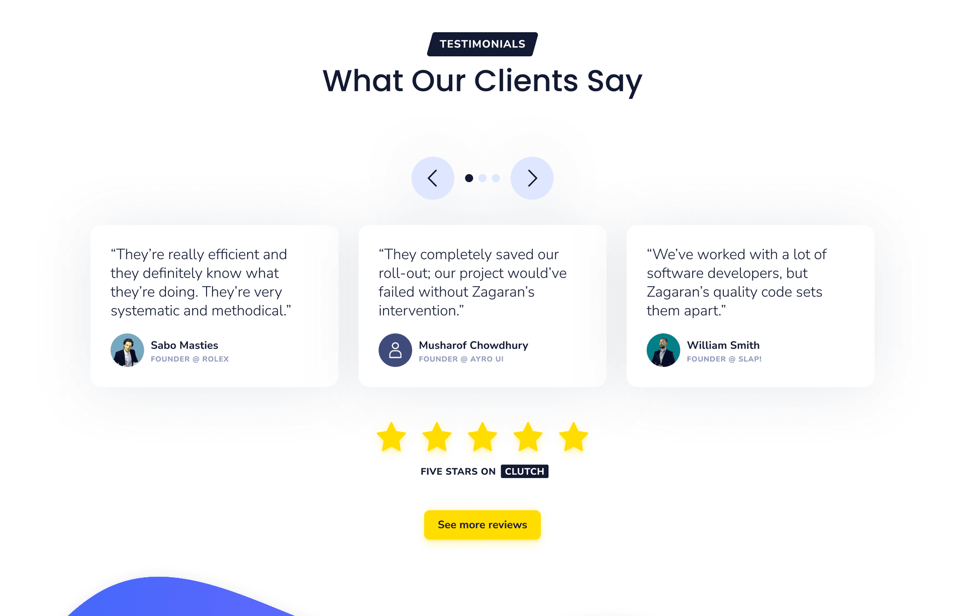 Mockup of the Zagaran website