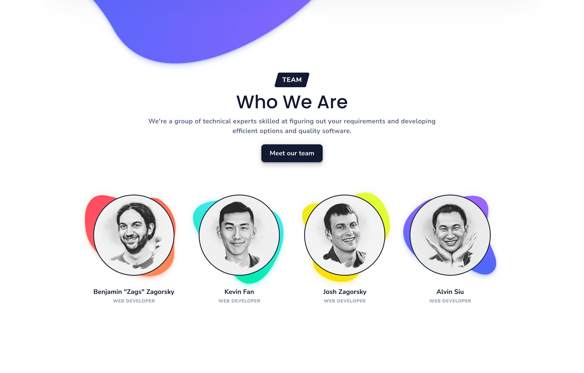 Mockup of the Zagaran website